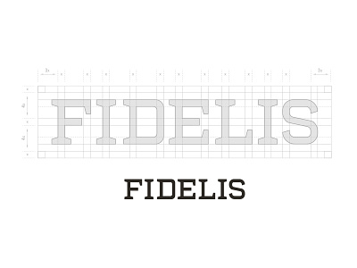 Fidelis Apparel brand design font grid identity lettering logo mark process type typography word