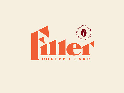 Filler blackletter brand brew cake coffee design lettering logo type typography vintage word mark