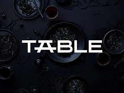 Table bowl branding clever design food lettering logo mark negative space table type typography