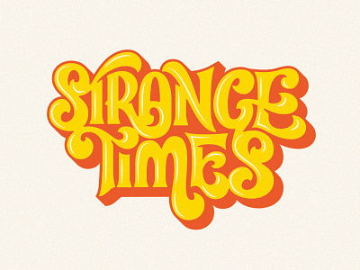 Strange Times 70s design lettering lettering art ligature logo mark retro throwback type type logo typography vector vintage wordmark