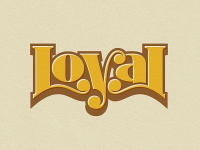Loyal apparel branding color design font lettering logo logotype mark overprint print retro screenprint script script lettering texture type typography vintage workmark