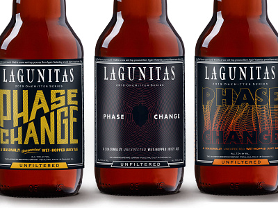 Lagunitas Phase Change art beer beer label beer packaging bottle brewery design hops lagunitas packagin packaging design type typography