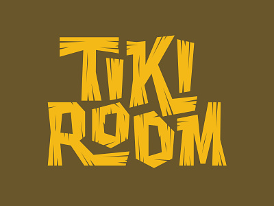 Tiki Room beach branding font hawaii identity lettering letters logo paradise retro script tiki type typography vintage wood wordmark
