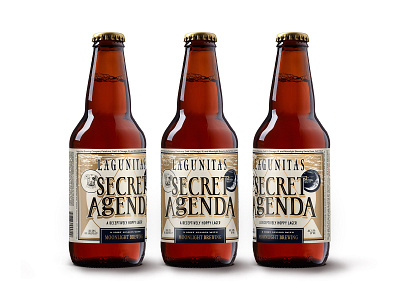 Secret Agenda badge beer beer branding beer label bottle branding brewery design graphic design identity illuminati illustration packaging texture type typography vector vintage