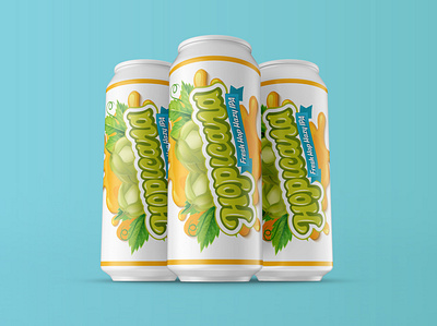 Hopicana beer beer label design designer hop hops illustration juice label leaf lettering logo mark nature packaging