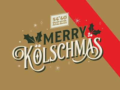 Kolschmas beer beer label brand branding brewery christmas craft beer design holiday lettering logo type type design typography wordmark
