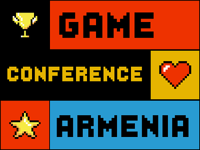 Game Conference Armenia armenia blue colorful colors conferance games gaming pixel red ui ux website yellow
