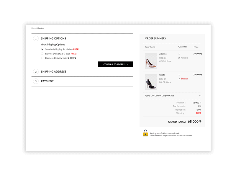 Checkout cart checkout ecommerce gif order payment purchase shop shopping ui ux