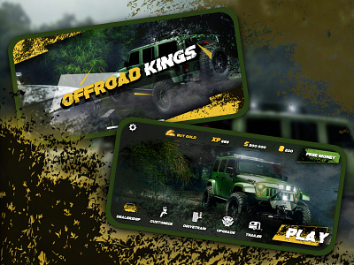 Game Offroad application branding car game illustration instagram iphone mobile app mobile design mobile ui offroad ui ux