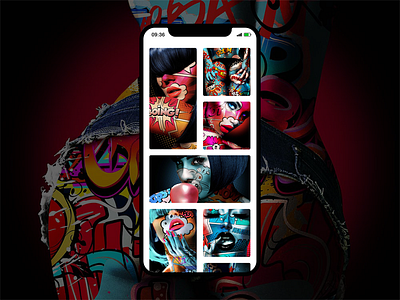 Gallery app application camera comics gallery debuts design instagram iphone x photo pop art ui ux