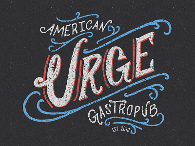 Urge Gastropub T-Shirt americana gastropub hand lettering handcraft handmade print shirt t shirt texture typography vintage