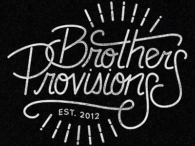 Brothers Provisions beer deli handcraft lettering logo san diego shirt texture