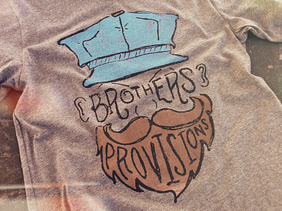 Brothers Provisions beard brothers provisions drawing handmade print silkscreen t shirt texture viva merch