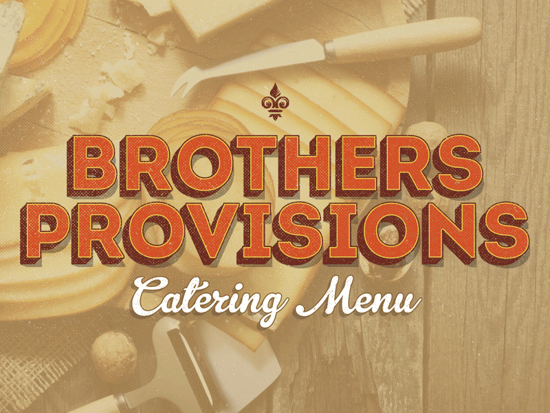 Catering Menu (gif) brothers provisions catering cheese diner menu restaurant vintage