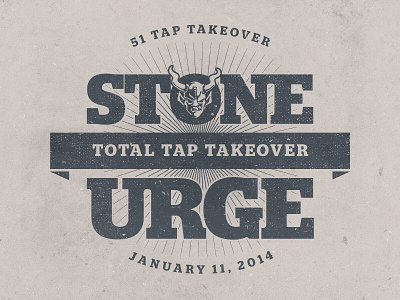 Total Tap Takeover event logo stone stone brewing urge urge gastropub