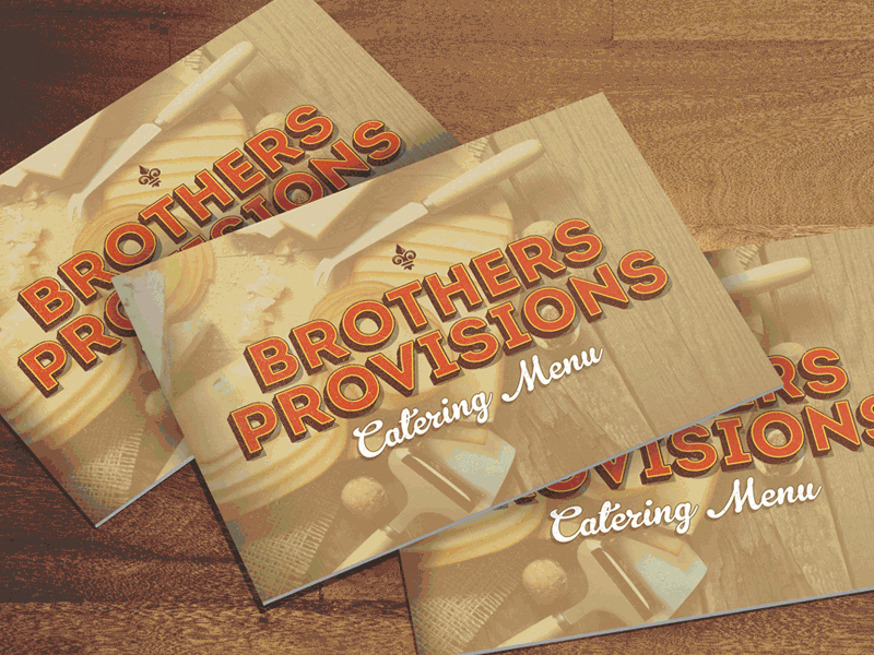 Catering Menu brothers provisions catering menu food menu print