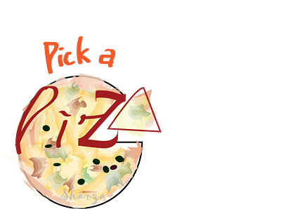 Pick a Pizza - concept logo adobe illustrator branding concept logo digital illustration graphic design illustration logo pizza logo vector