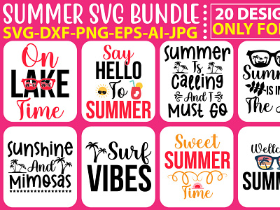 Summer SVG Bundle Vol.2 beach quotes svg graphic design summer cut files