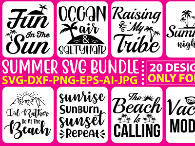 Summer SVG Bundle Vol.4 cricut cut files graphic design