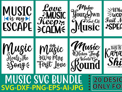 Music SVG Bundle graphic design music notes svg bundle music svg bundle