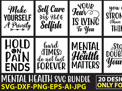 Mental Health SVG Bundle