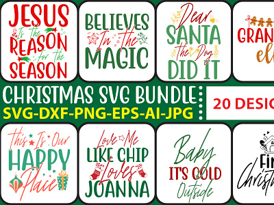 Christmas SVG Bundle Vol. 2 christmas cut file