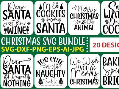 Christmas SVG Bundle Vol.4 christmas cut file