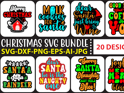 Christmas SVG Bundle Vol.4 christmas cut file