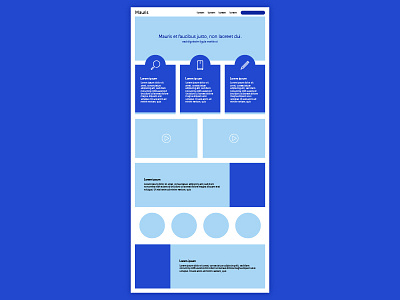 Mock comp design wireframe