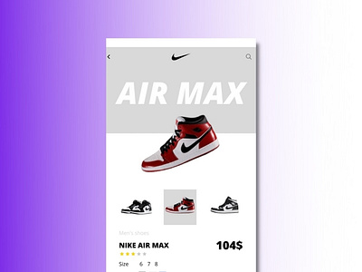 Nike concept ui design app branding design graphic design illustration logo typography ui ux vector