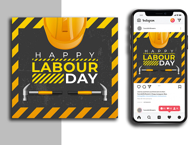 Happy Labour Day banner design brand identity design branding branding design cover design design flyer design graphic design invoice design logo design post social media post design