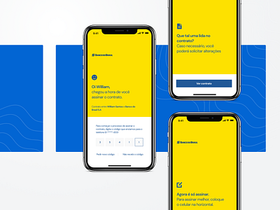 Doc Signature - Banco do Brasil app bank bank of brazil banking brazil contract design document finance fintech minimalist signature ui ux