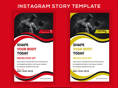 Instagram gym story template