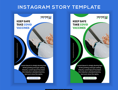 Medical template Instagram story post banner branding cover instagram medical social media post story template vector