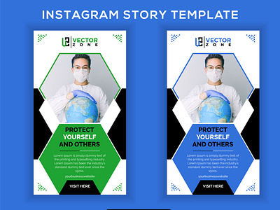 Medical health social media story template