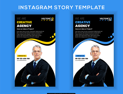 Creative business social media story template agency branding business corporate cover creative modern social media social media post story template ui