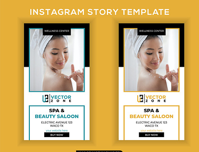 Instagram beauty and spa story post banner beauty branding illustration instagram beauty social media post spa story ui