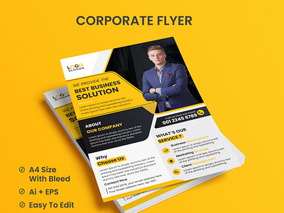 Business solution flyer template agency banner branding brochure business flyer corporate flyer design flyer marketing flyer template