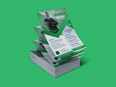 Marketing agency flyer template