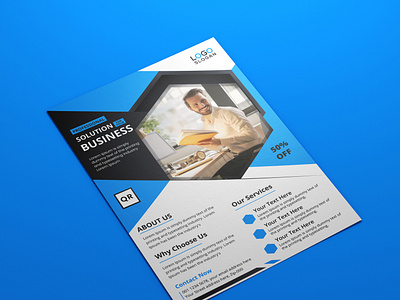 Marketing agency flyer template