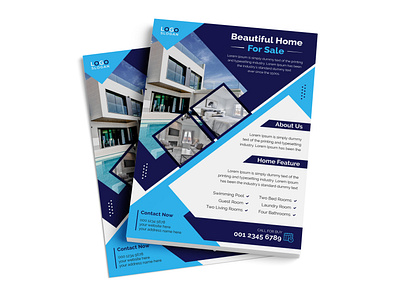 Home sale real estate flyer template