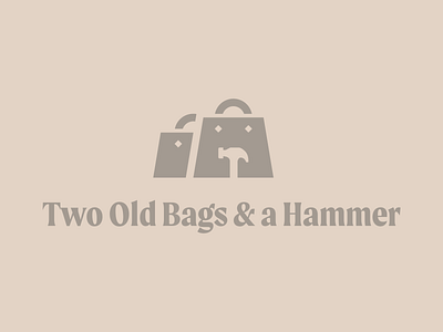 Two Old Bags & a Hammer bag bags hammer identity logo minimal old bag tool