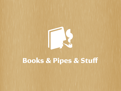 Books & Pipes & Stuff Logo book branding conglomerate icon identity logo minimal pipe simple smoke