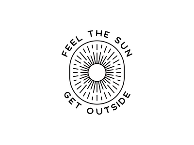 Feel the Sun badge branding design icon identity illustration logo minimal simple