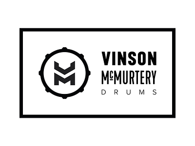 Vinson McMurtery Drums Identity branding drum drummer drums identity logo minimal simple snare southern