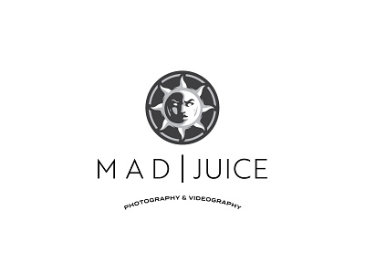 FEEDBACK APPRECIATED \\ MAD|JUICE Moon Logo branding identity illustration logo mascot minimal modern moon photography videography