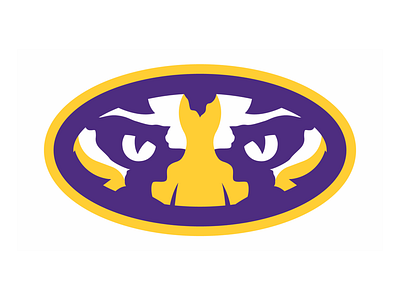 Tiger Eyes Mascot - Hattiesburg High School eye eyes football gold high school logo mascot purple sports tiger