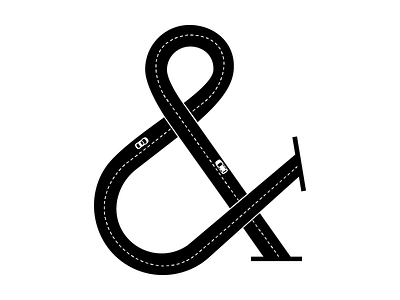 Ampersand #050- Impending Doom ampersand cars illustration lettering racetrack type typography