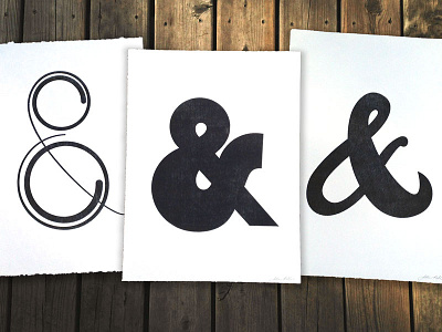 Amperposters ampersand hand lettering lettering posters woodblock print