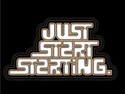 Dribbble Start Starting Rebound 01 hand lettering illustration lettering type typography